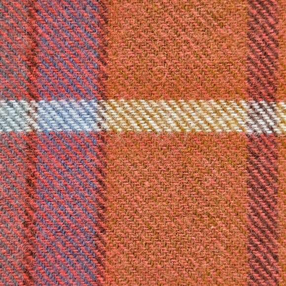 New Abraham Moon 100% Merino Buchanan Plaid Scarf for J. Crew - Picture 6 of 6